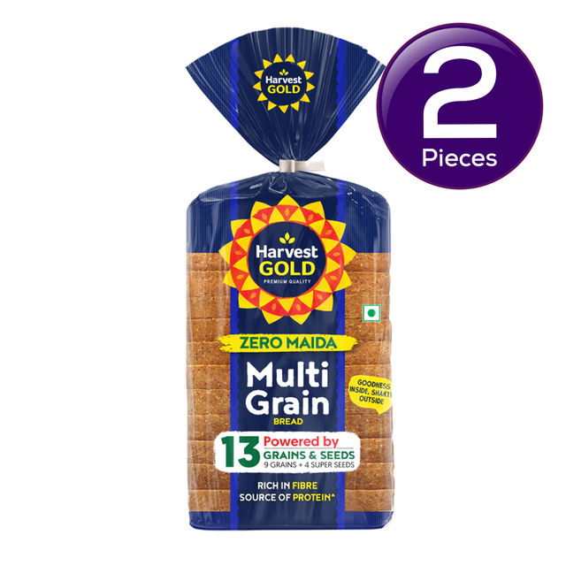 Harvest Gold - Multigrain Bread- 13 Grains & Seeds (Zero Maida) 450 g Combo