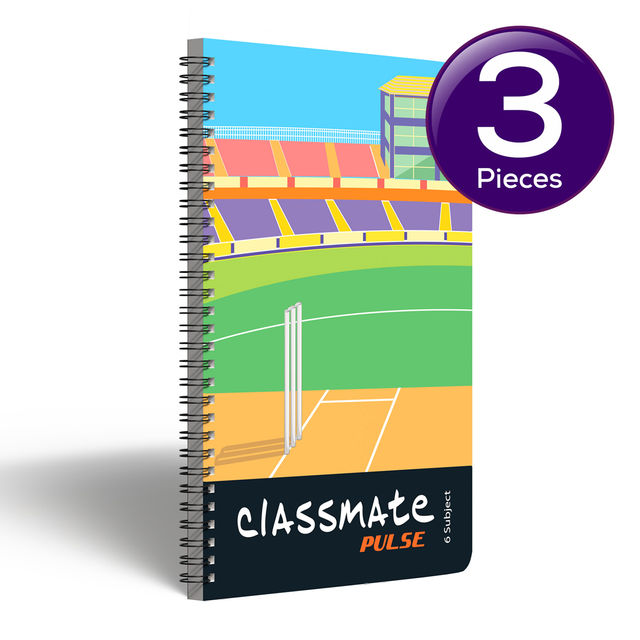 Classmate Single Line Spiral Notebook (267 x 203mm, Assorted Design) 1 pc Combo