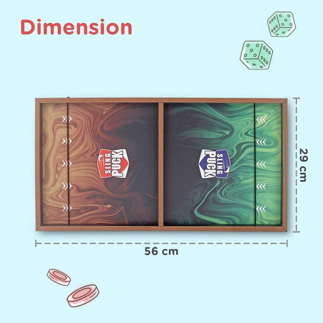 Play Nation 3 in 1 Board Game with Ludo, Slides & Ladders and Sling Puck