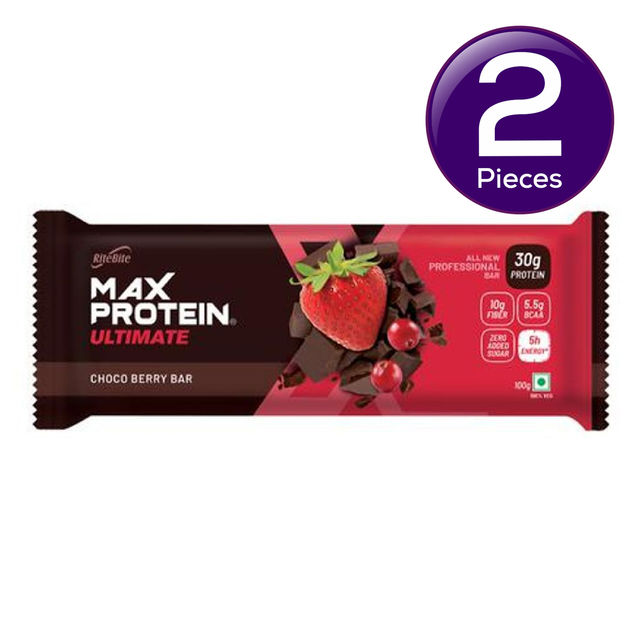 RiteBite Max Protein 30g Protein Bar Choco Berry 100 g Combo