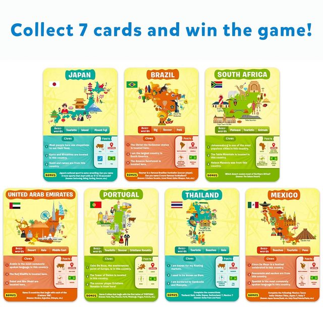 Skillmatics Guess In 10 - Countries Of The World Card Game (8+ Years)