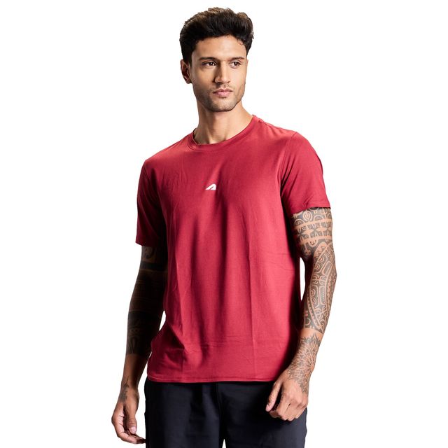 Boldfit Men's Gym T-shirt Round Neck Training | Red - M