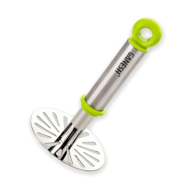 Ganesh Stainless Steel Potato Crusher Vegetable Smasher Pav Bhaji Masher With Handle - Assorted