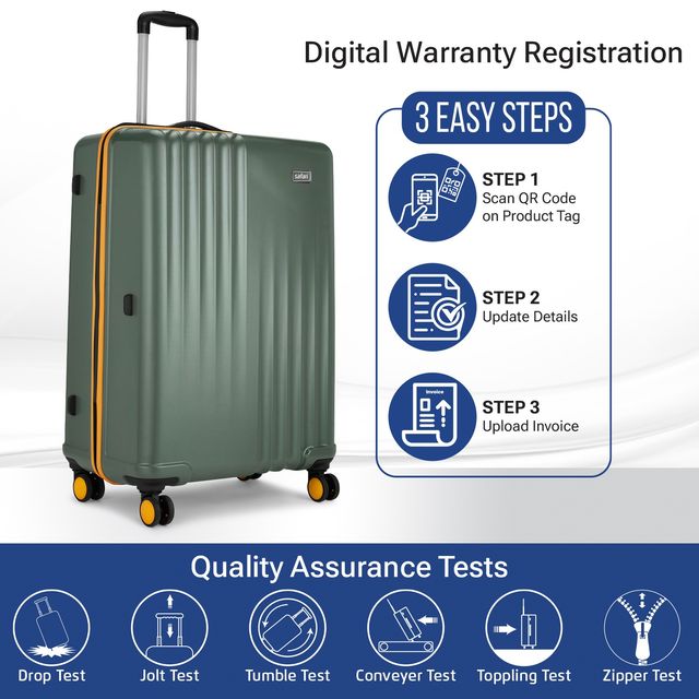 Buy Safari Textured Polycarbonate 78 L Telescopic Trolley Bag