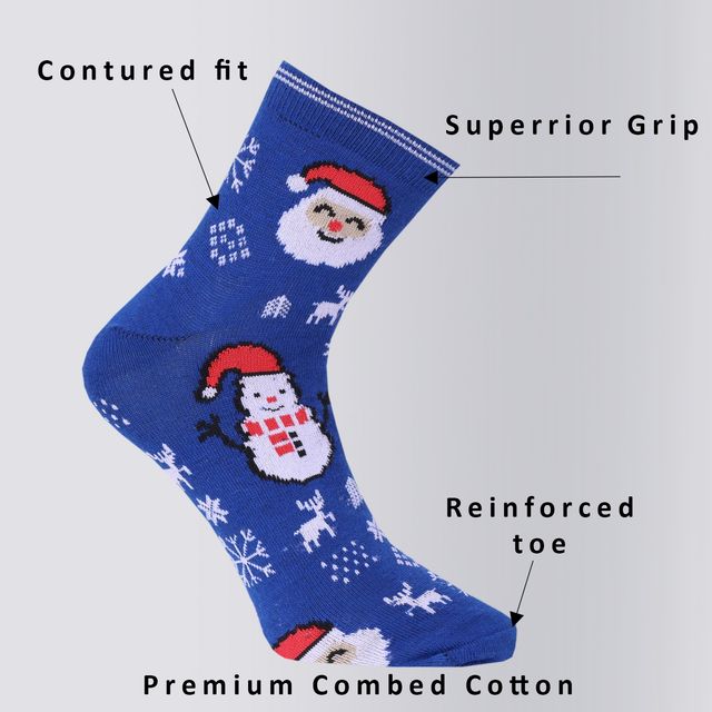 Beyond Unisex Combed Cotton Ankle Socks | Navy Blue - Free Size