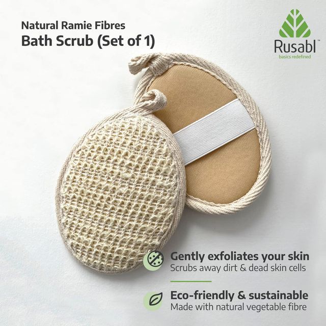 Rusabl Kitchen Natural ramie fibers oval bath scrubs