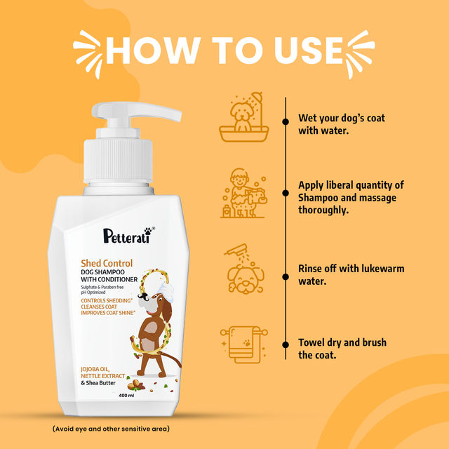 Petterati Shed Control Dog Shampoo Controls Excessive Shedding