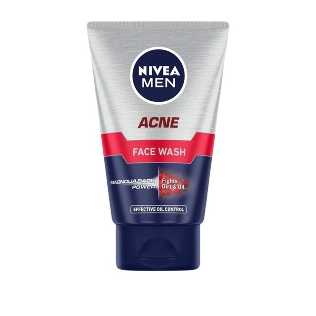Nivea Men Acne Face Wash for Oily & Acne Prone Skin Fights Oil & Dirt with Magnolia Bark Power