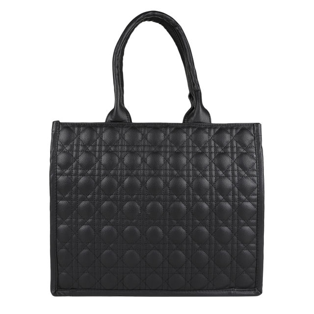 Mini Wesst Women's Quilted Faux Leather 1.5 L Sling Bag | Black - Regular