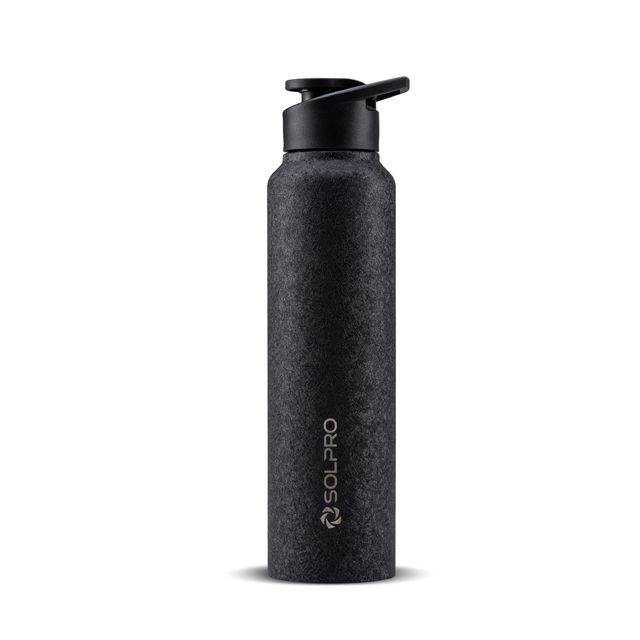 Solpro Phantom Stainless Steel Water Bottle | Gym Bottle | Odor & Bpa Free | 1000 ml | Black