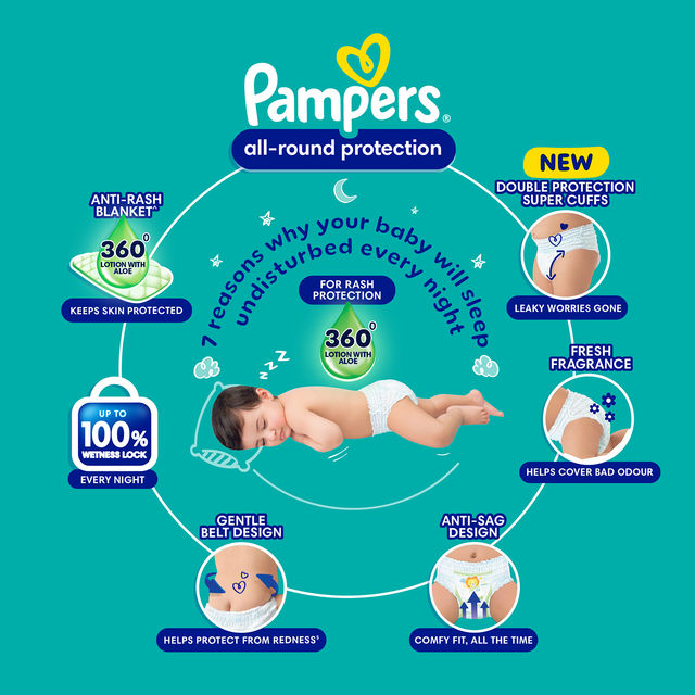 Pampers Active Baby Diaper Taped For Kids | White | XL (12+ kg)