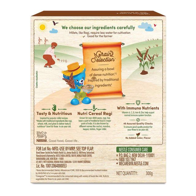 Nestle Ceregrow Grain Selection Growing Up Cereal - Ragi Mixed Fruit and Ghee