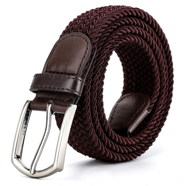 Zoro Unisex Solid Woven Fabric Belt | Brown - Free Size