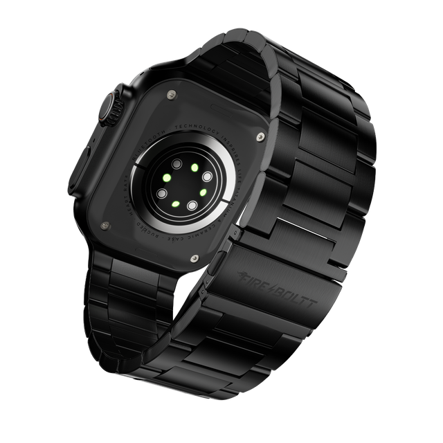 Fire-Boltt DAPPER | 2.1" AMOLED Display | BT Calling - Black (Chain Strap)
