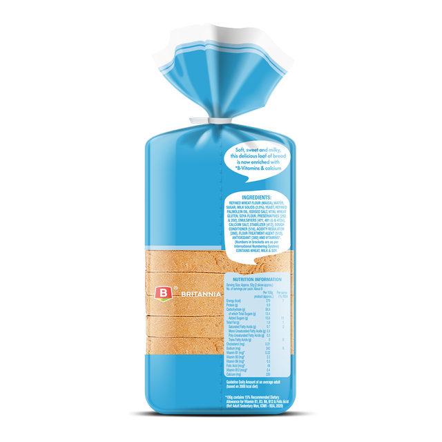Britannia Milk Slice White Bread 400 g Combo