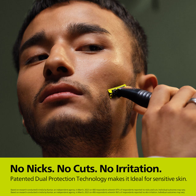 Philips OneBlade Hybrid Trim Edge Shave|Patented Blade|Designed for Skin Comfort|QP1424/10