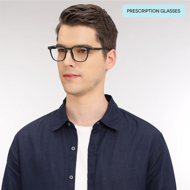Hustlr Power by Lenskart Unisex TR90 Computer Glasses | Dark Night - M