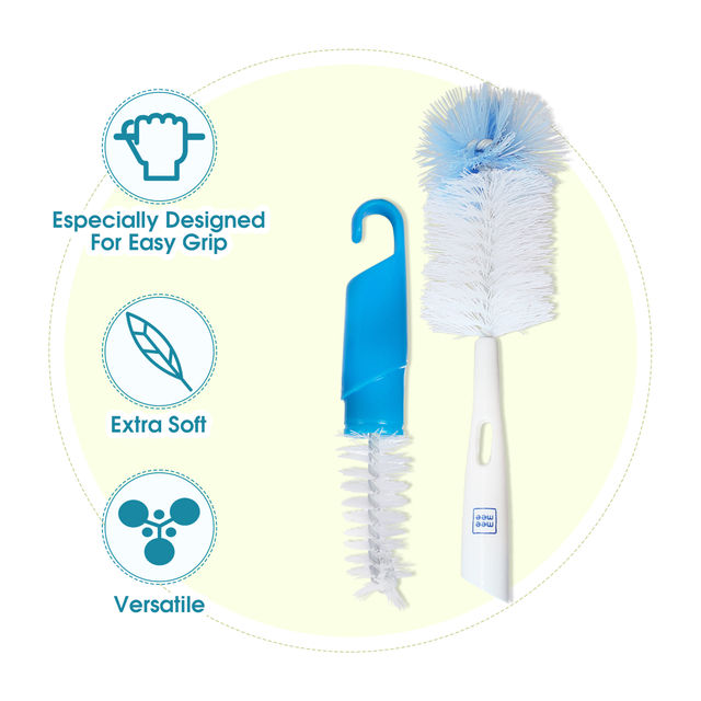 Mee Mee Bottle and Nipple Cleaning Brush For Kids | Blue
