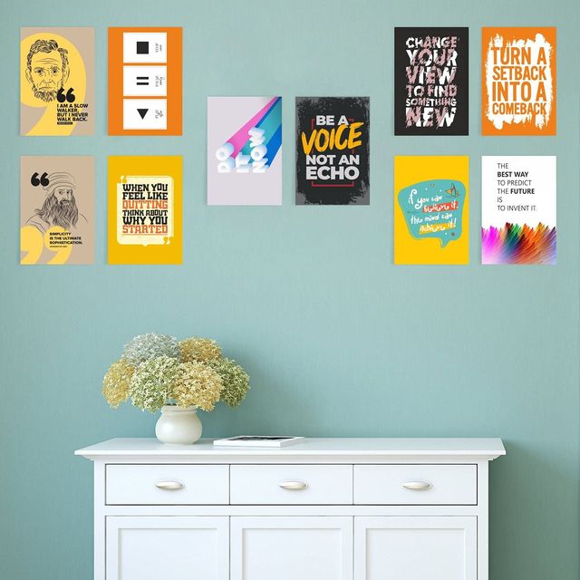 Paper Plane Design Wall Posters For Office Decor | Set of 10 | Size | 12 Inch x 18 Inch | D52