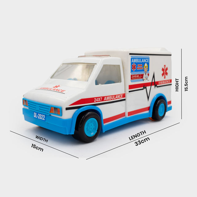 Toybharat Ambulance Toy for Kids | Ideal Travel Toy & Birthday Gift