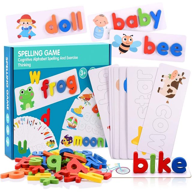 Kidology See and Spell Learning Toys, Matching Letter Spelling Game Sight Words Games