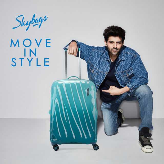 Skybags Unisex Solid ABS 55 L Telescopic Trolley Bag | Blue - S