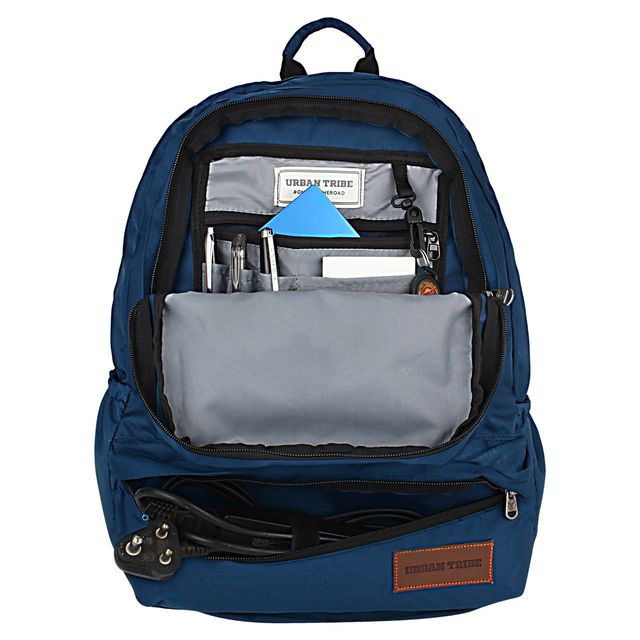 Urban Tribe Unisex Solid Polyester 20 L Laptop Backpack | Navy Blue - M