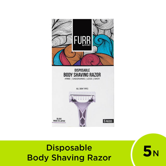 Bikini Line Razor (1pc) & Disposable Body Shaving Razor(5pc) Combo