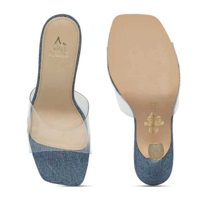 Tao Paris Open Toe Stiletto Heels Women's Dark blue | UK3