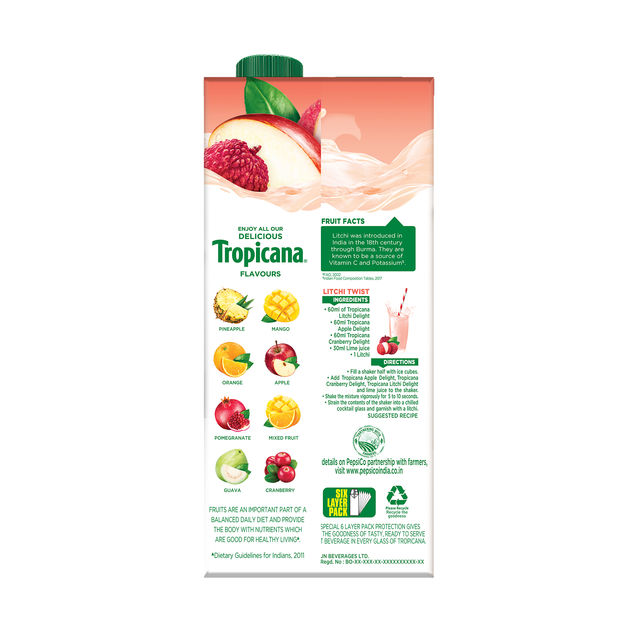 Tropicana Delight Litchi Fruit Juice