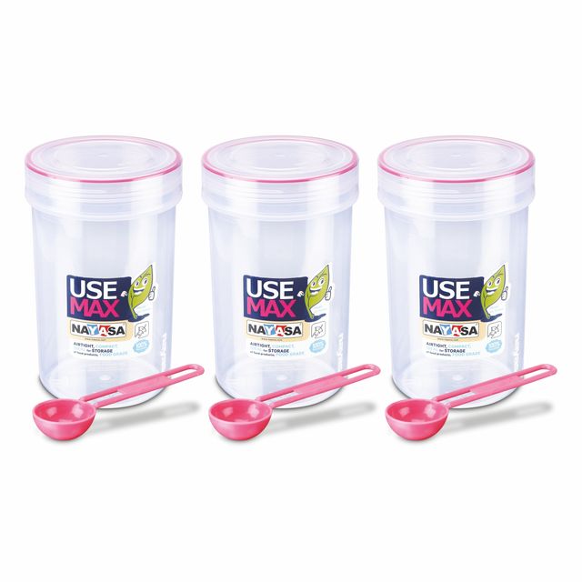 Nayasa Use Max Glaze Container Set 1000 ml - Assorted