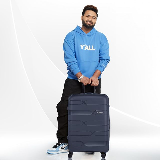 Nasher Miles Unisex Solid PP 76 L Telescopic Trolley Bag | Navy Blue - 65 cm