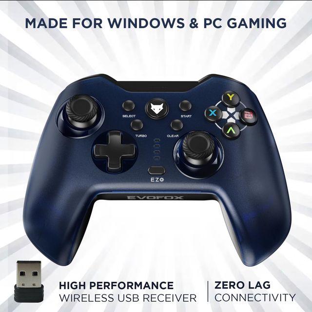 EvoFox Elite X Wireless Gamepad for PC - Blue