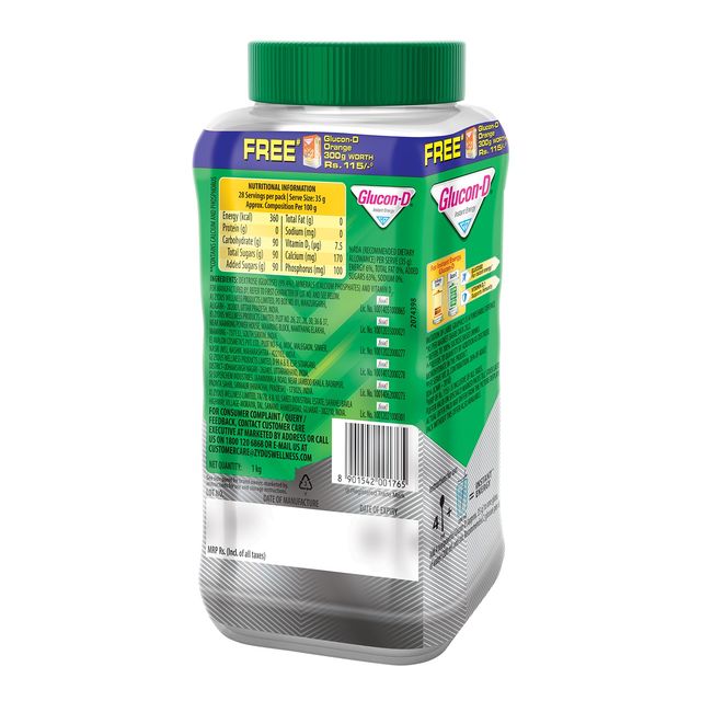 Glucon-D Regular Glucose Powder | Tangy Orange Free Refill | For Tasty Glucose Drink