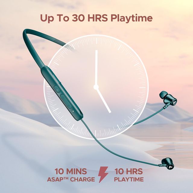 boAt Rockerz 245 pro Bluetooth in Ear Neckband with Beast Mode(Super Low Latency) (Teal Green)