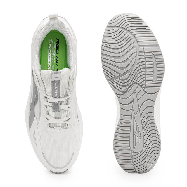 Red Tape Athleisure Sports Shoes for Men | Soft Cushioned Insole, Slip-Resistance | White | UK 6