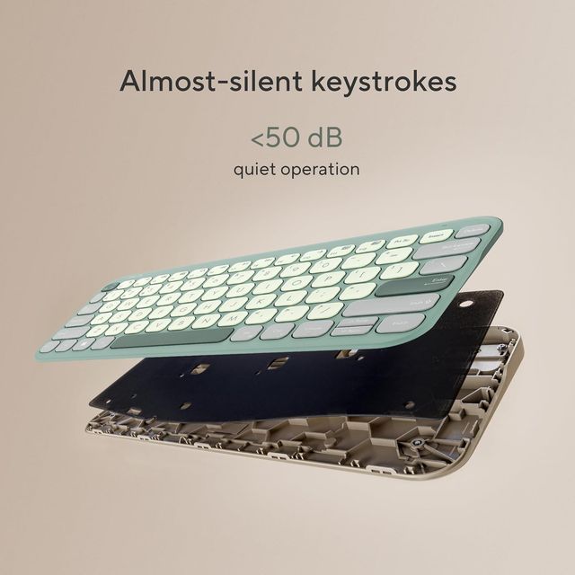 Asus Marshmallow Kw100 Keyboard| Supports Up To 3 Devices| 1.6Mm Key Travel|Color Green Tea Latte|