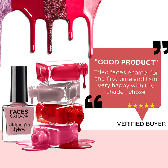 Faces Canada Ultime Pro Splash Nail Enamel - Purple Rain 19 Glossy | Quick Drying