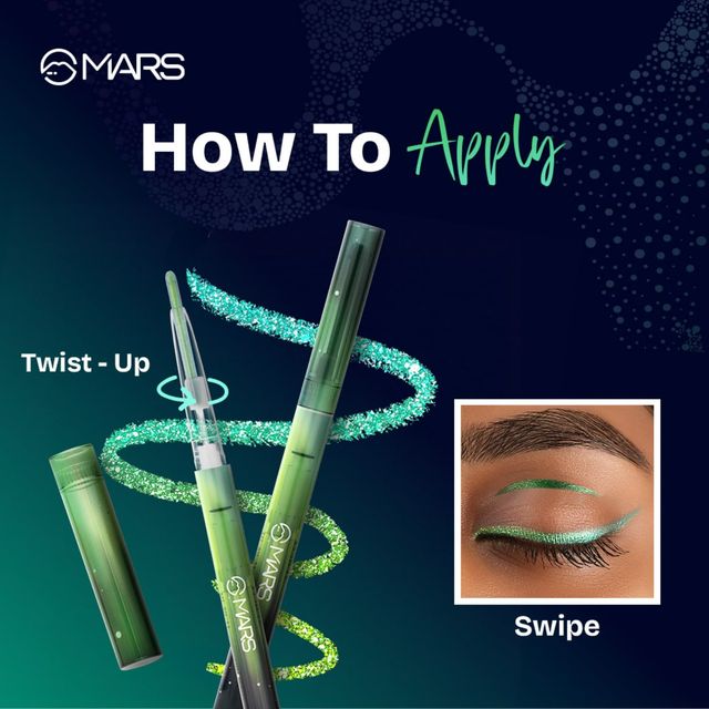 MARS Cosmetics Northern Lights In A Pen Retractable Eyeliner (0.35gm) (02-ALASKAN AZURE)