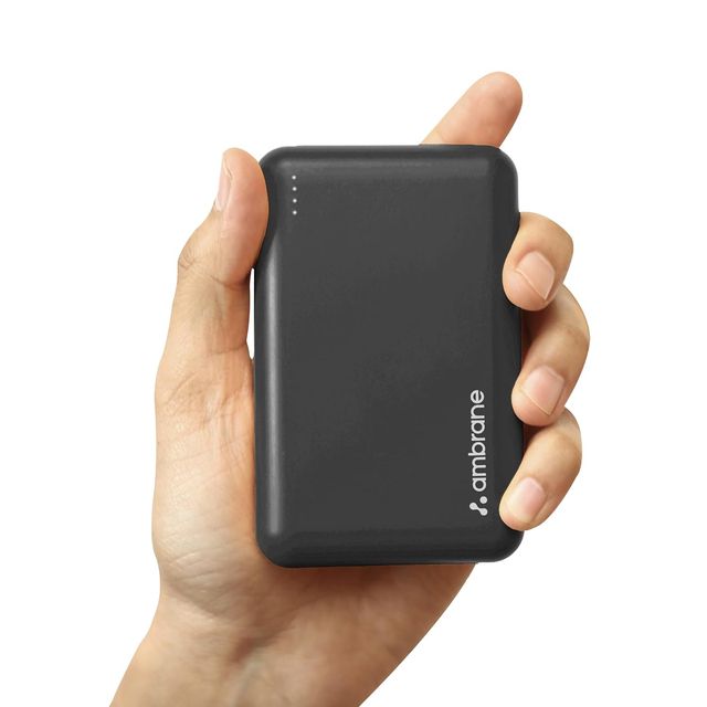Ambrane 20000 Mah Mini Power Bank with 22.5w Fast Charging, Triple Output (Powerlit xl Lite, Black)