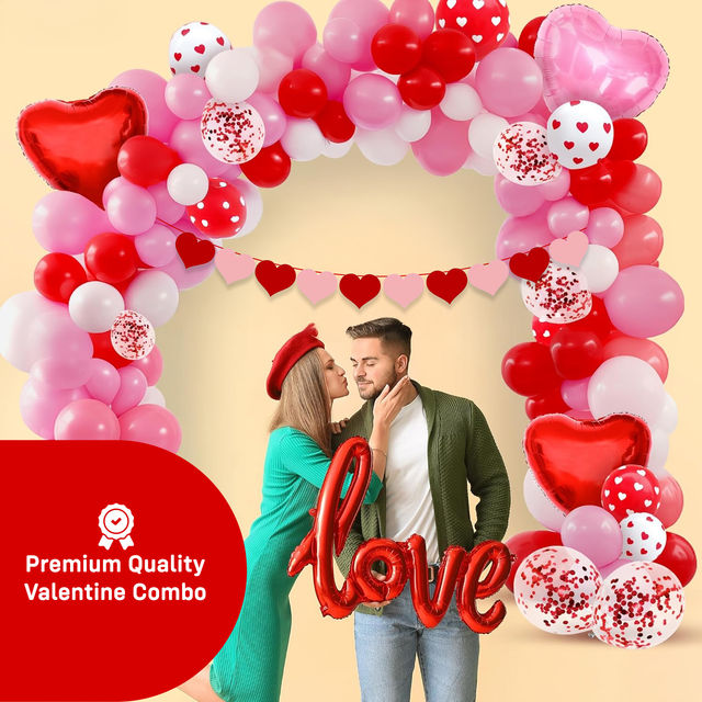 Party Propz Happy Valentine's Day Combo Pack of 81