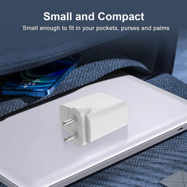 Unigen 45W Usb-C + Usb-A Wall Charger For Fast Charging With Dual Port | Compact Power Adapter