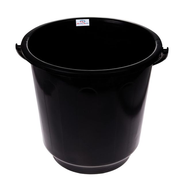 Kuber Industries Plastic Unbreakable Bucket with Handle|16 Liter|Black