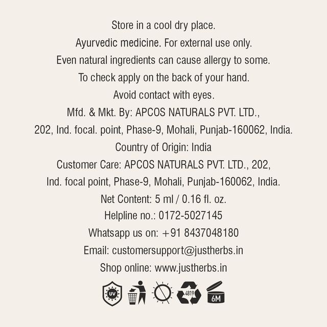 Just Herbs Pigmented Smudge & Sweat Proof Quick Dry Liquid Sindoor (Scarlet Maroon)