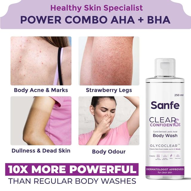 Sanfe Clear & Confident Glycolic Acid Body Wash
