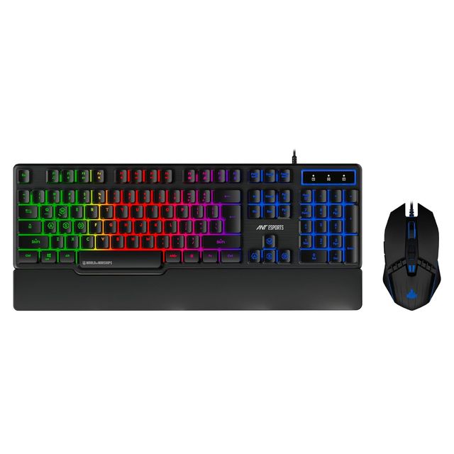 Ant Esports Km500W Gaming Backlit Keyboard And Mouse Combo,Led Wired,Ergonomic &Wrist Rest Keyboard