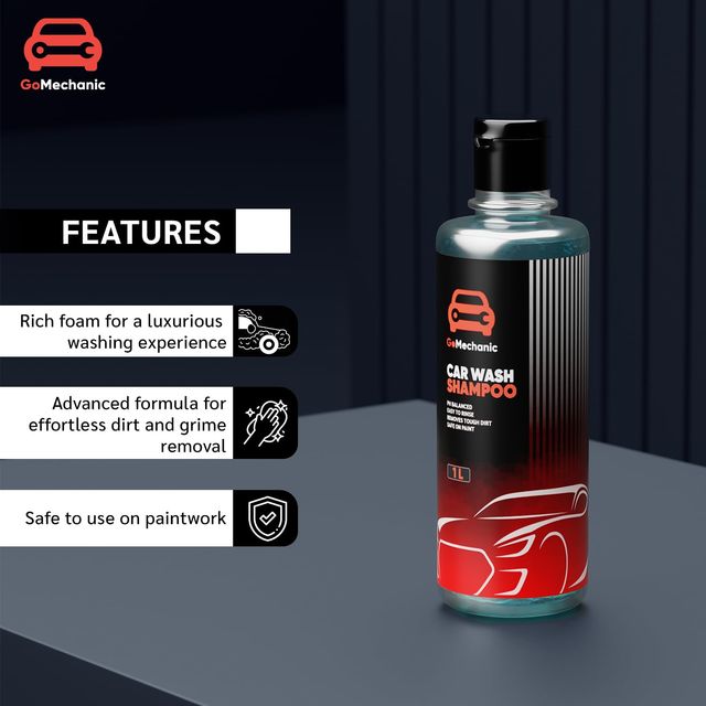 Gomechanic Car Shampoo 1L-High Foam For Deep Cleaning-Remove Tough Dirt-Safe On Paint - Ph Neutral 1 pc X 2 ComboGomechanic Car Shampoo 1L-High Foam For Deep Cleaning-Remove Tough Dirt-Safe On Paint - Ph Neutral 1 pc X 2 Combo