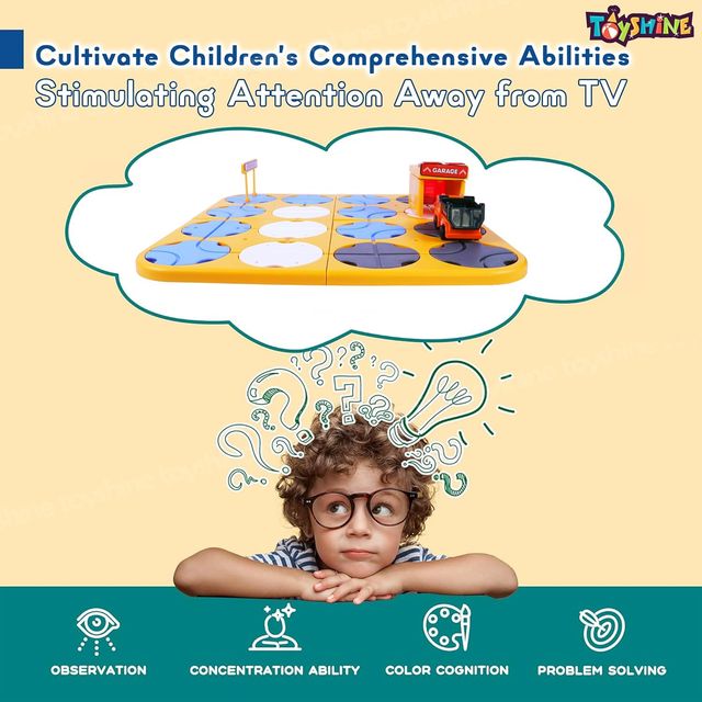 Toyshine 34 Pc Diy Maze Logic Road Builder Interactive Brain Teaser Puzzle Track