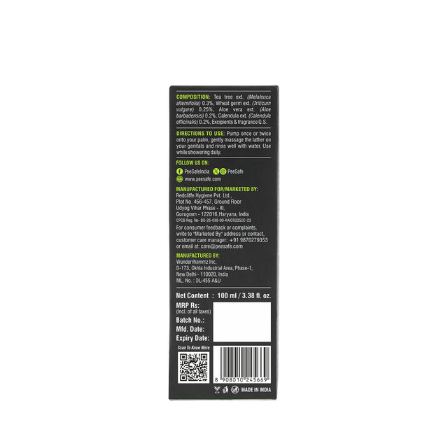 Pee Safe Natural Intimate Wash for Men | Dermatologically Tested