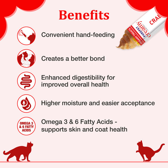 Purepet Creamy Cat Lickable Cat Treat - Crab & Chicken
